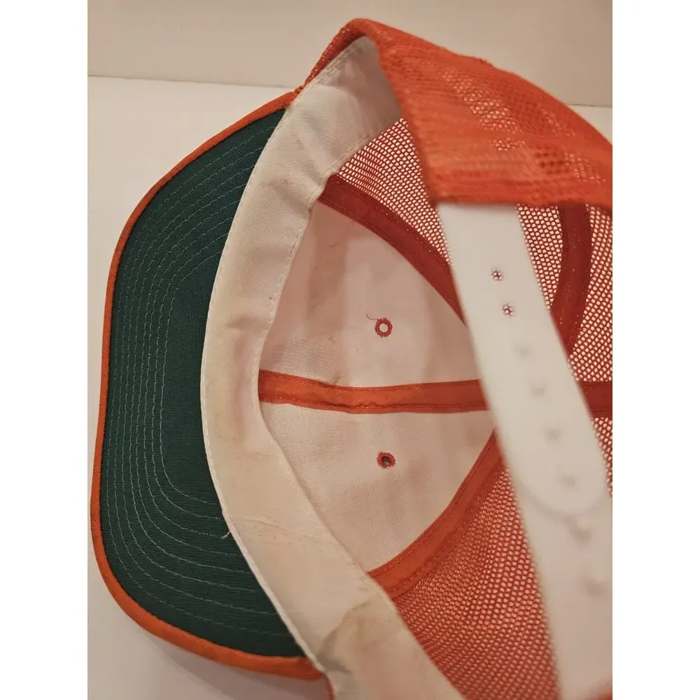 Vintage Rare 1970's Tampa Bay Buccaneers ORANGE Hat Snap Back YA Korea Excellent